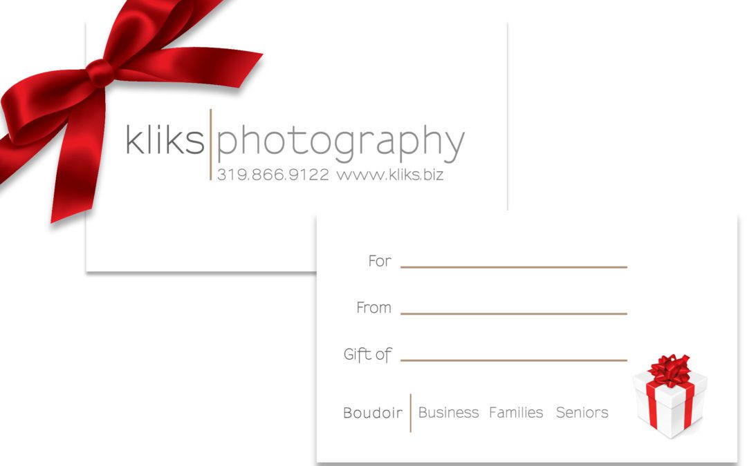 Holiday Photo Gift Cards Kliks Photography